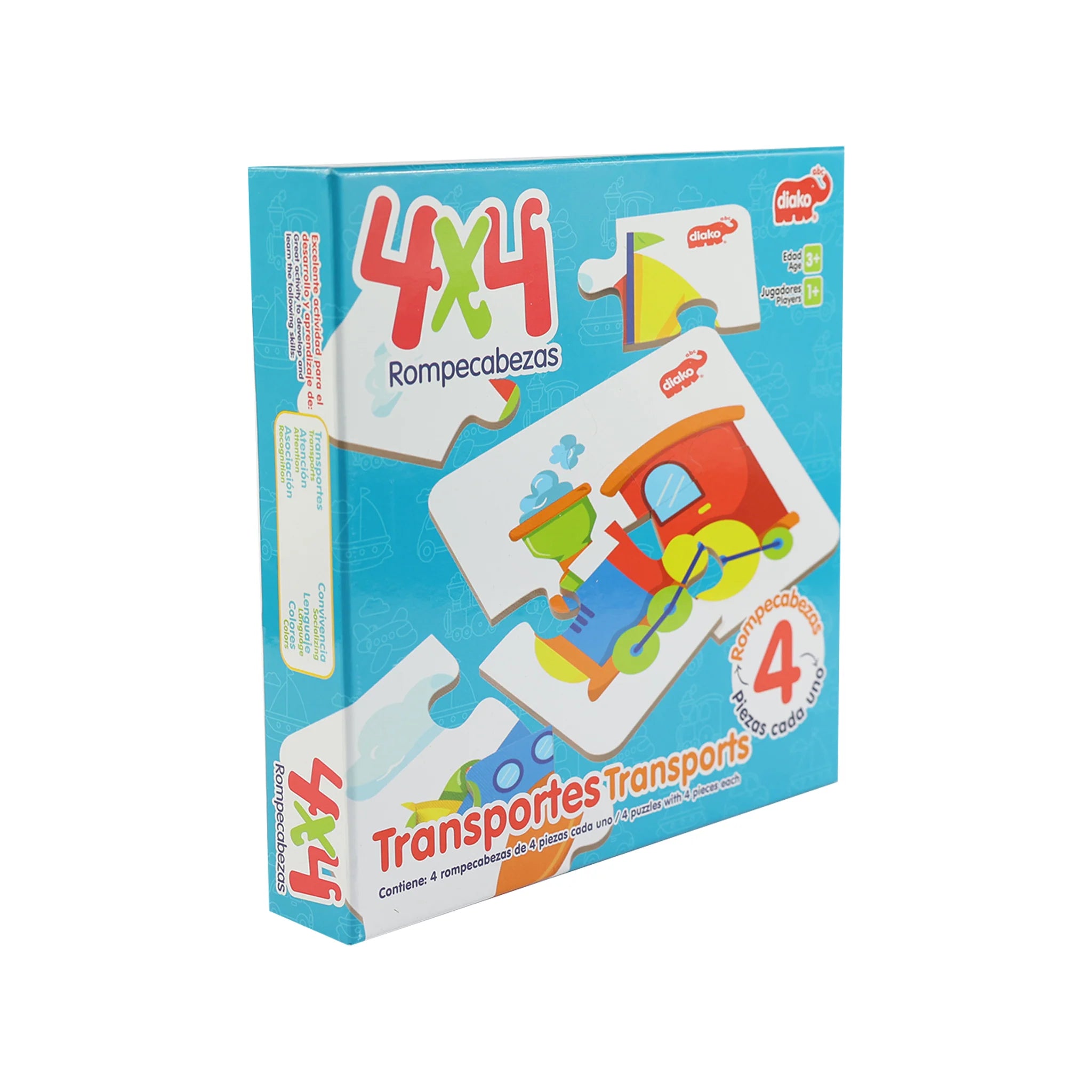Rompecabezas 4x4 Transportes