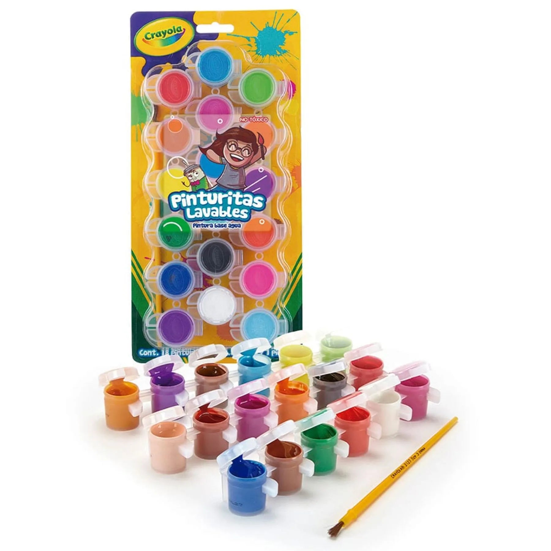 18 Pinturitas escolares lavables
