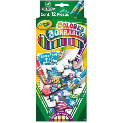 Colores borrables 12 pzas