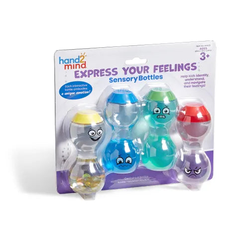 Expresa tus emociones- Botellas sensoriales - Feliz, enojado, asustado y triste