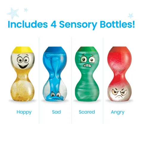 Expresa tus emociones- Botellas sensoriales - Feliz, enojado, asustado y triste