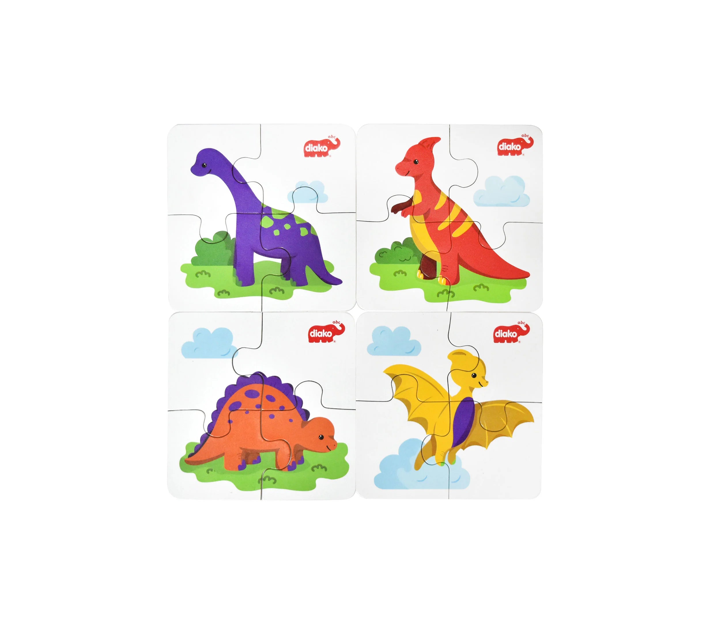 Rompecabezas 4x4 Dinosaurios