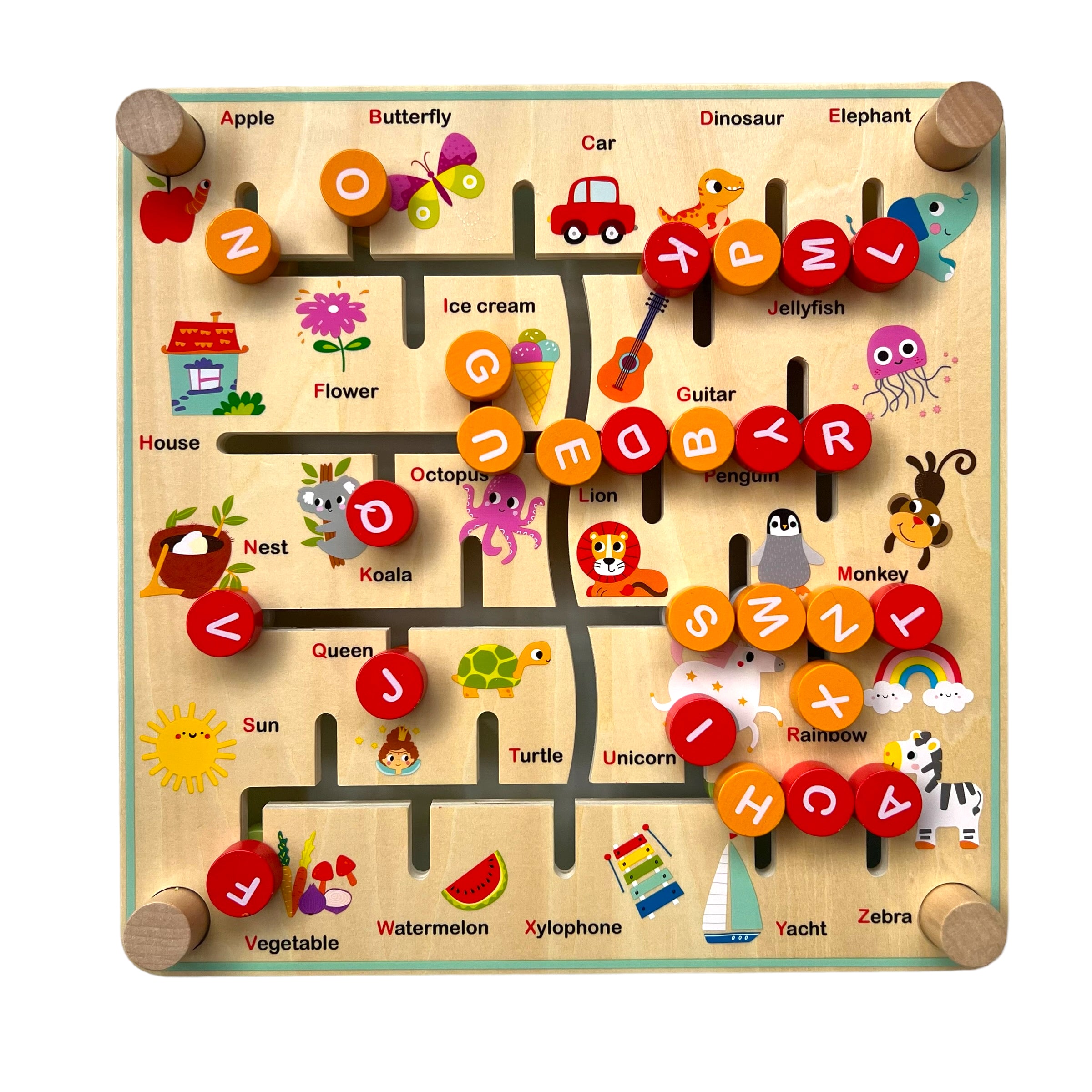 TABLERO LABERINTO ABC GRANJA - ALPHABET & FARM MAZE - TOOKY TOY