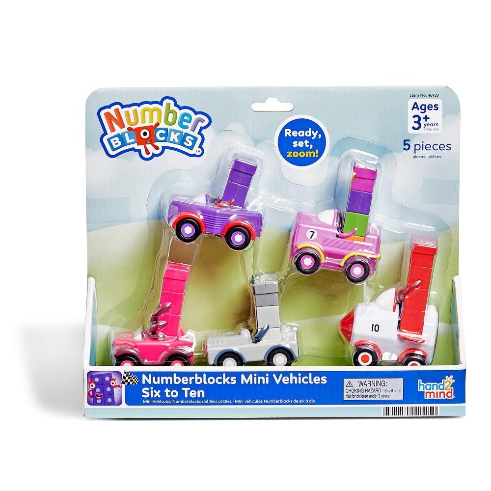 Vehículos Seis a Diez Numberblocks