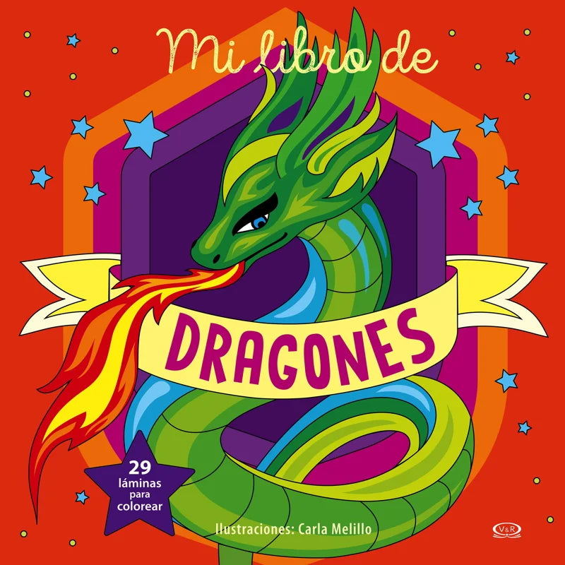 Libro gigante para colorear - Dragones