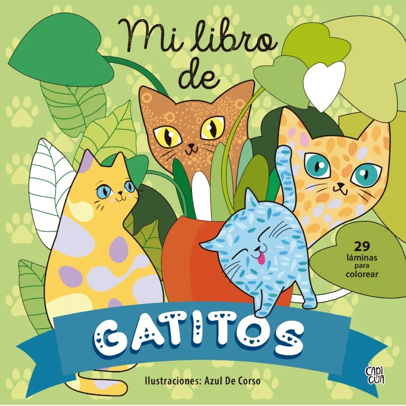 Libro gigante para colorear - Gatitos