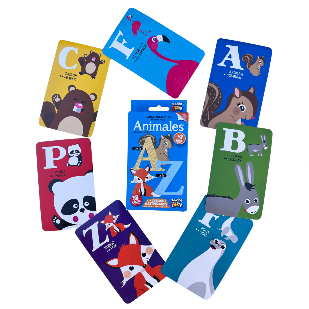 Animales de A a la Z - Flash Cards School Fun