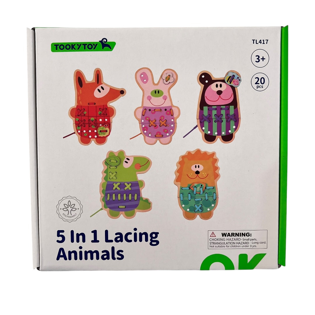 ANIMALES ENSARTE CON CORDONES - 5 - 1 LACING ANIMALS TOOKY TOY