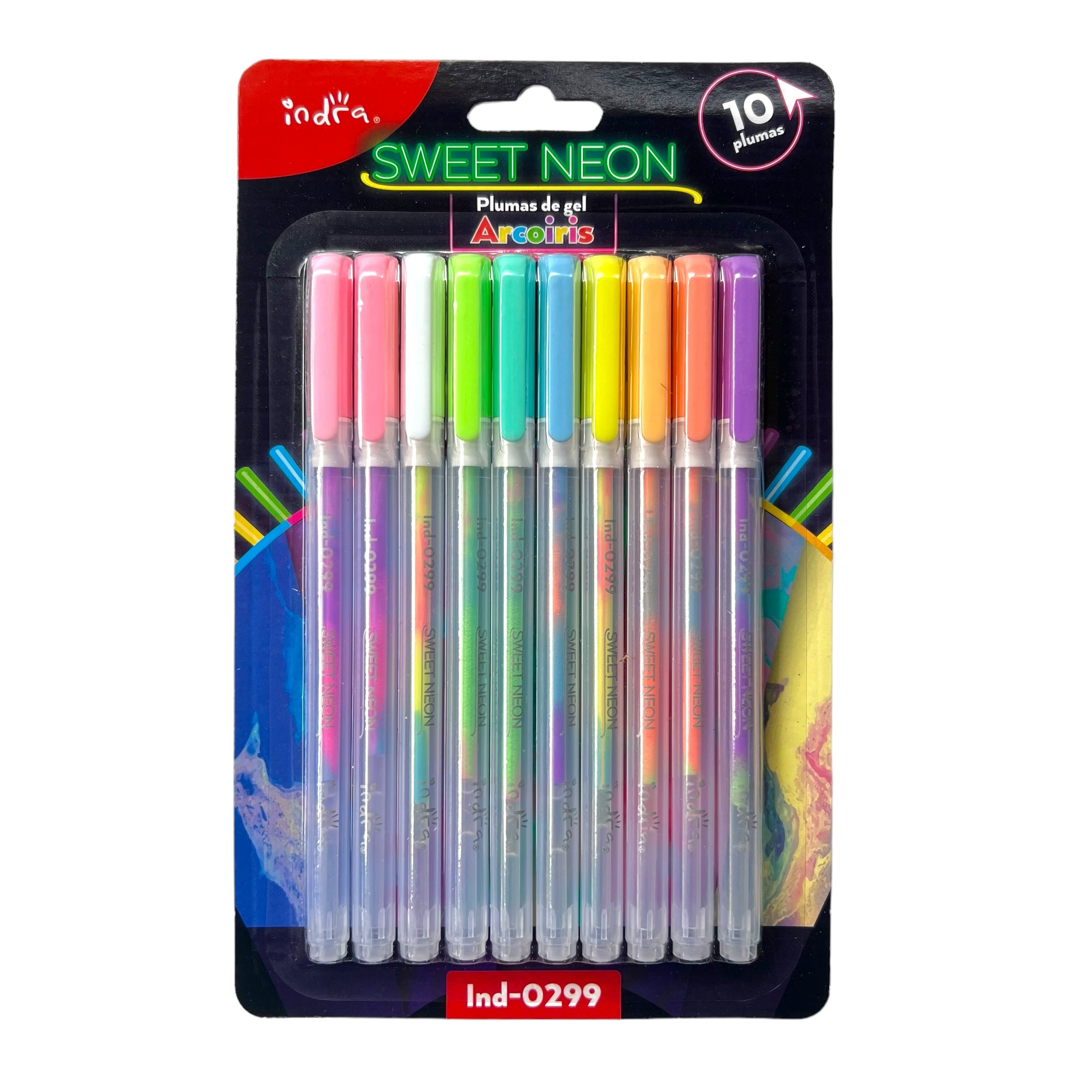Plumas de Gel Arcoiris - Sweet Neon - INDRA
