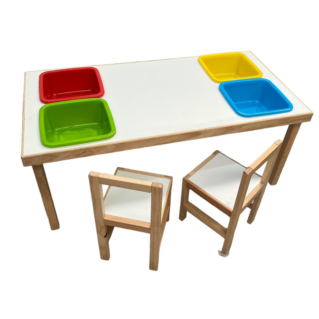Conjunto Mesa Interactiva Grande con dos Sillas