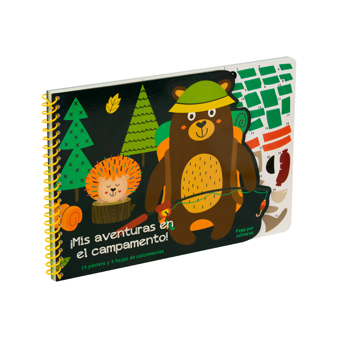 Libro - Pega por número mis aventuras en el campamento