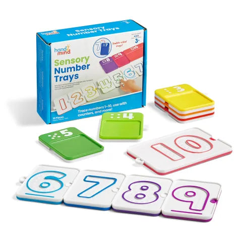 Bandeja de números sensoriales - Sensory Number Trays