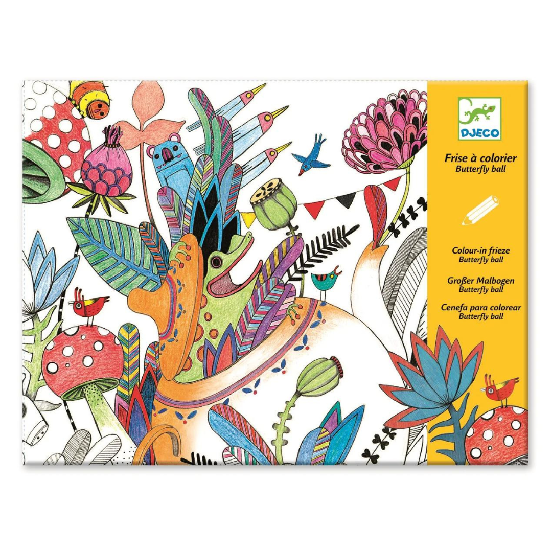 Cenefa de mariposas para colorear