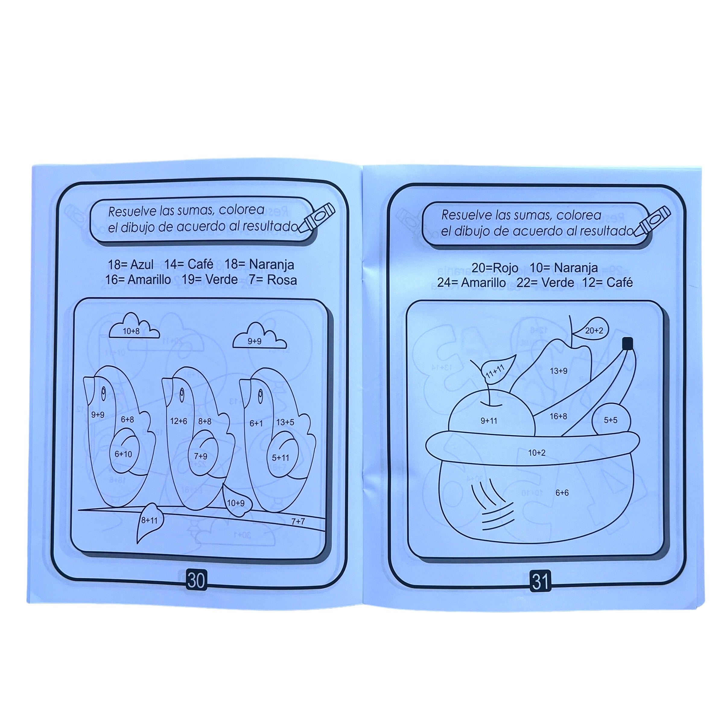 Libro Coloreando y multiplicando