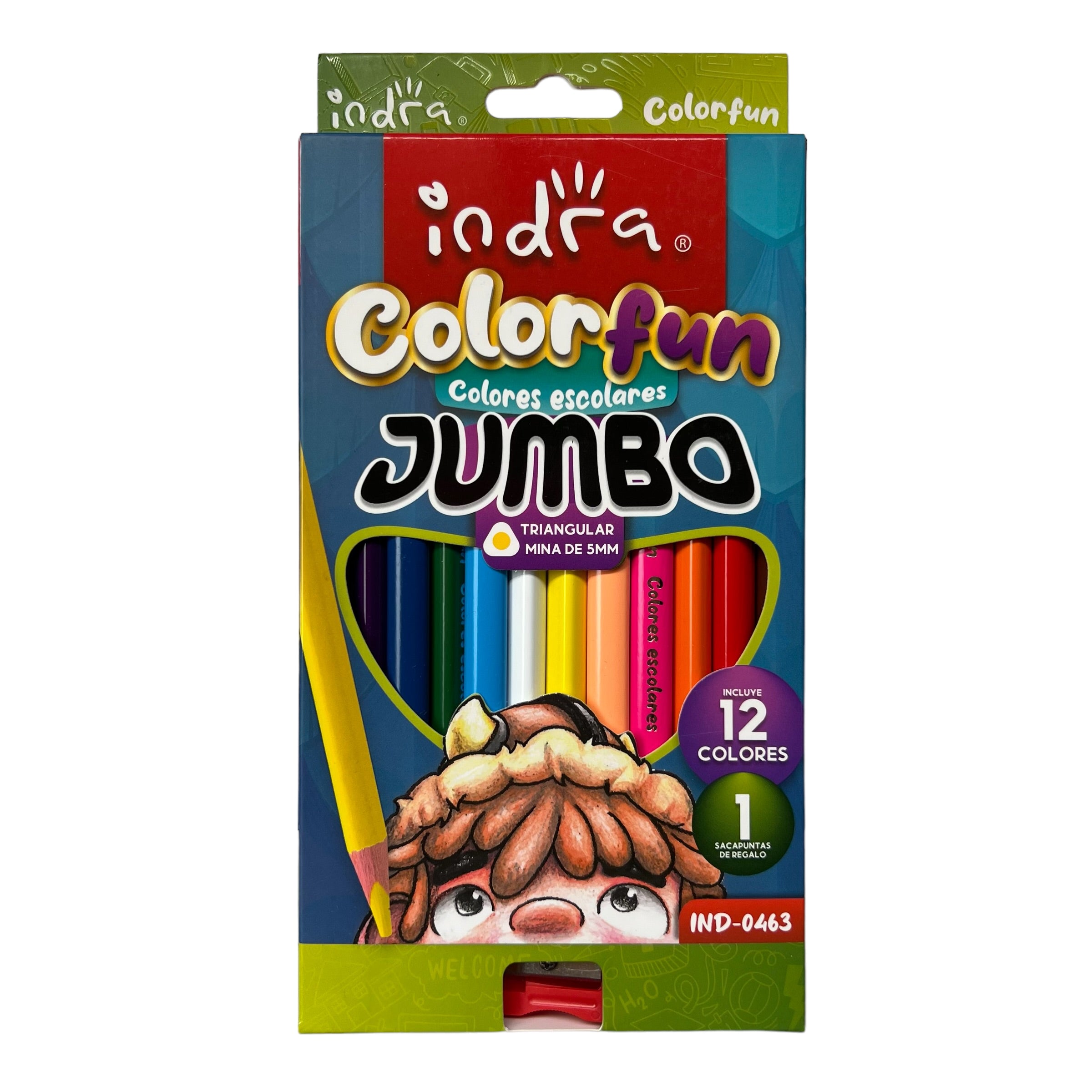 Colores JUMBO Triangulares  12 piezas ColorFun Indra