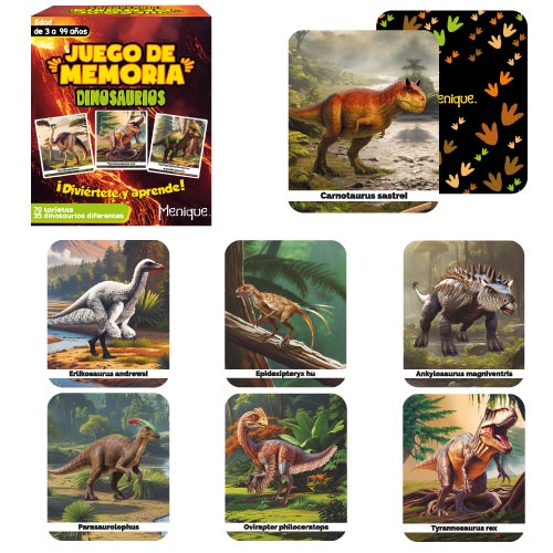Dinosaurios - Juego de memoria