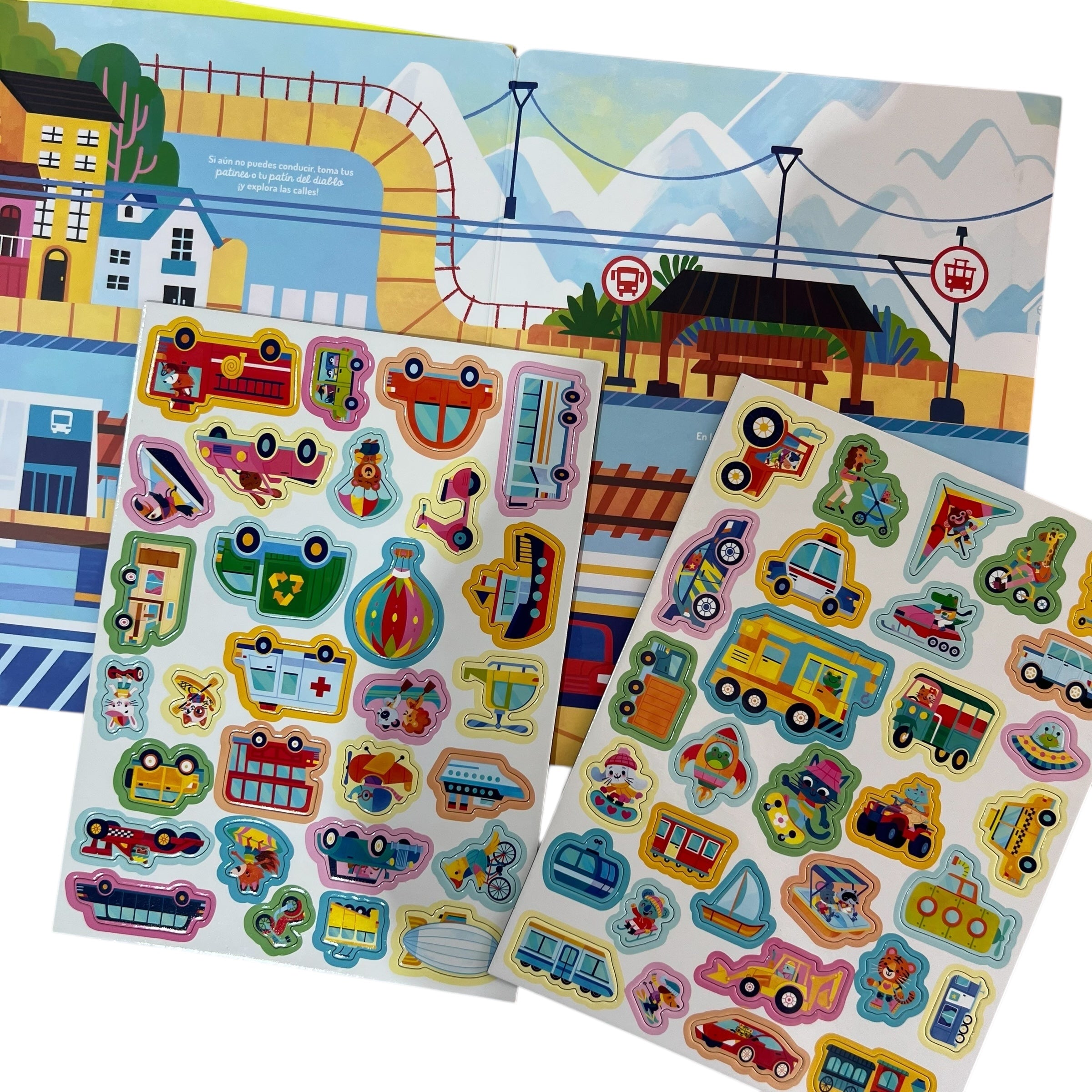 Libro interactivo de imanes - Los transportes