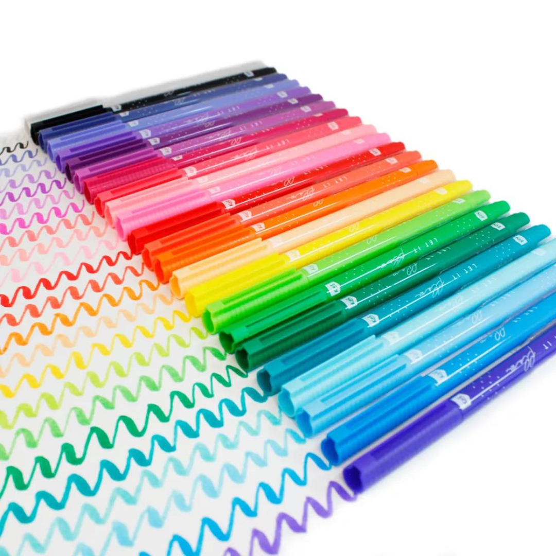 Marcadores punta pincel - Lettering KIUT 24 piezas