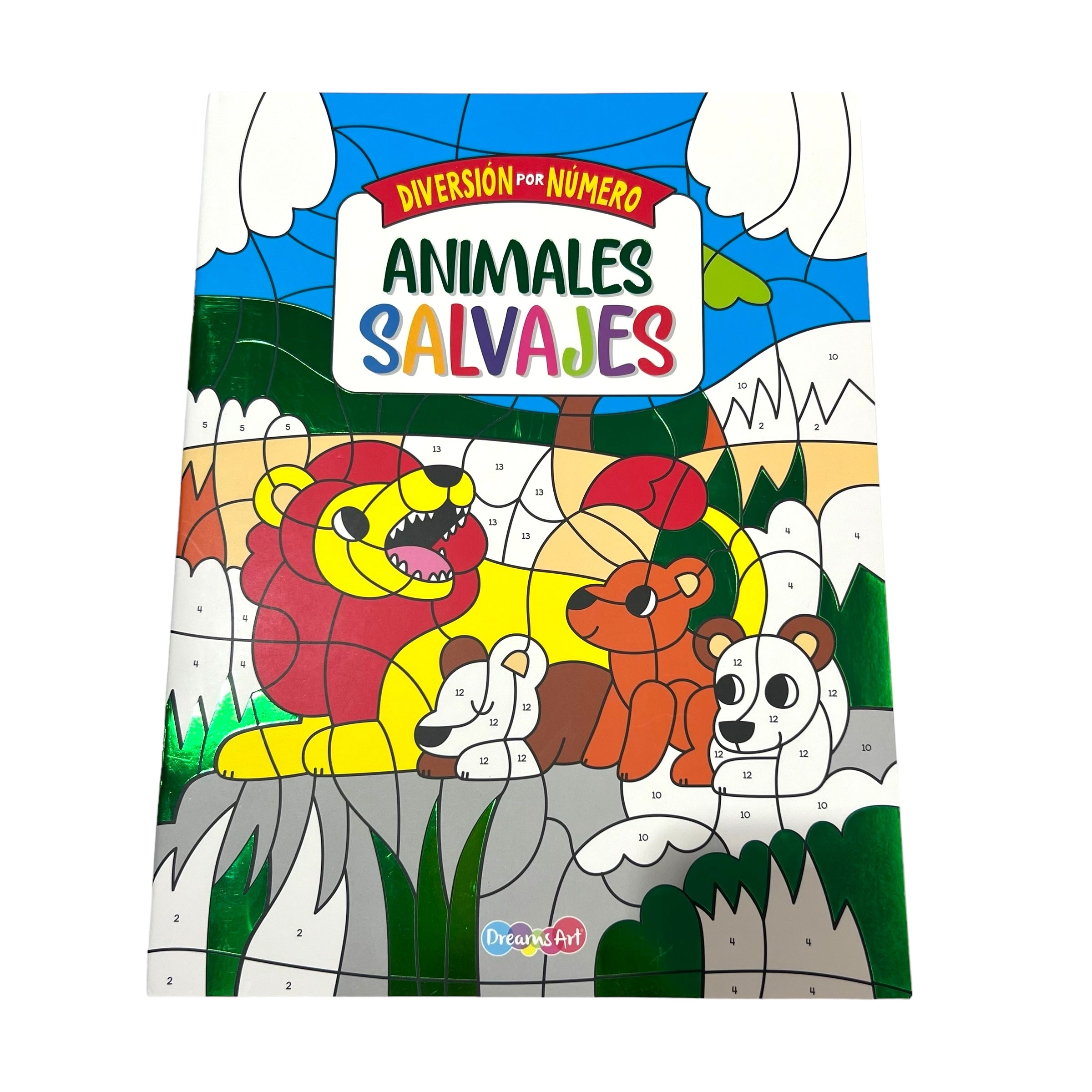 Colorea por números animales