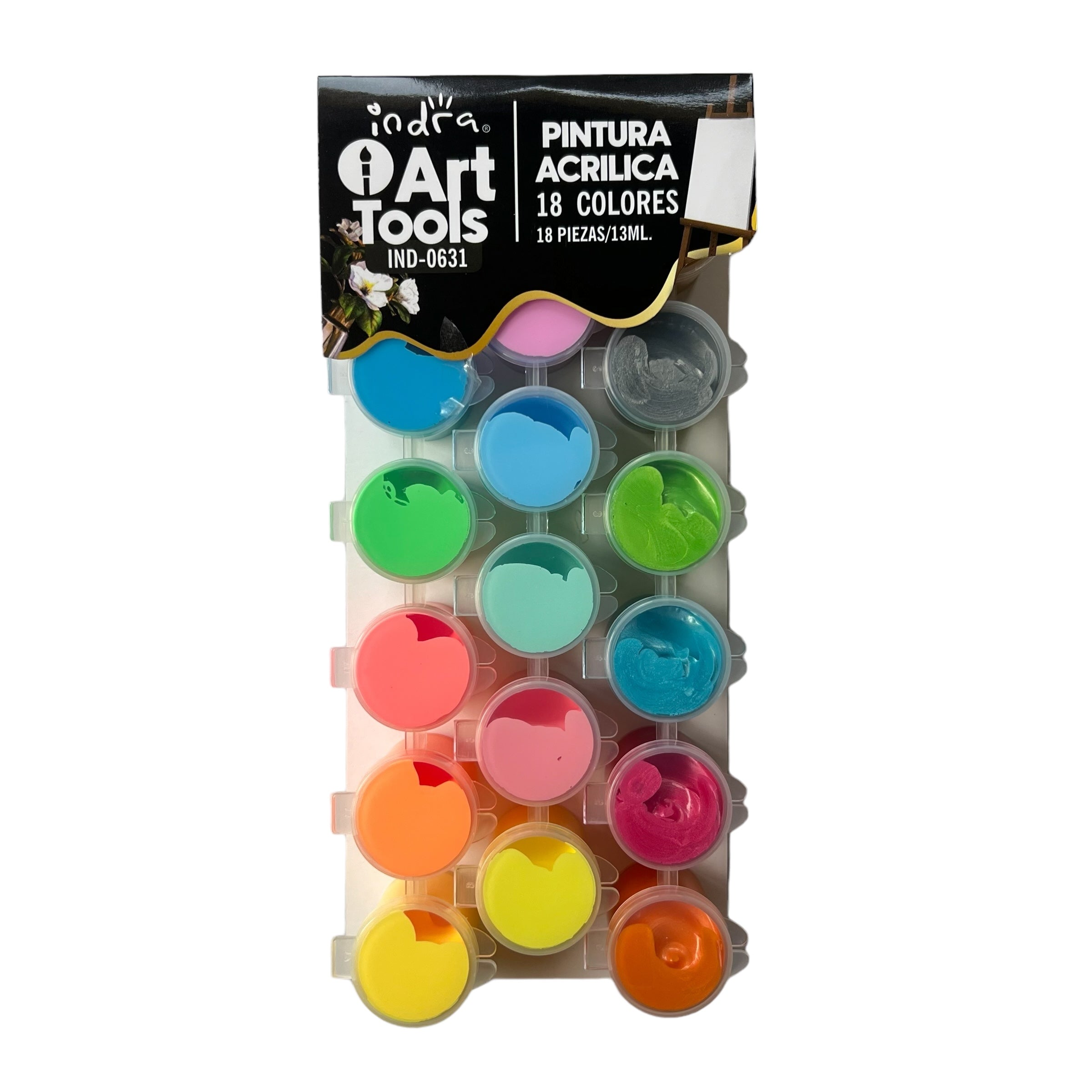 Art Tools pintura acrílica 18 colores 20ml - INDRA