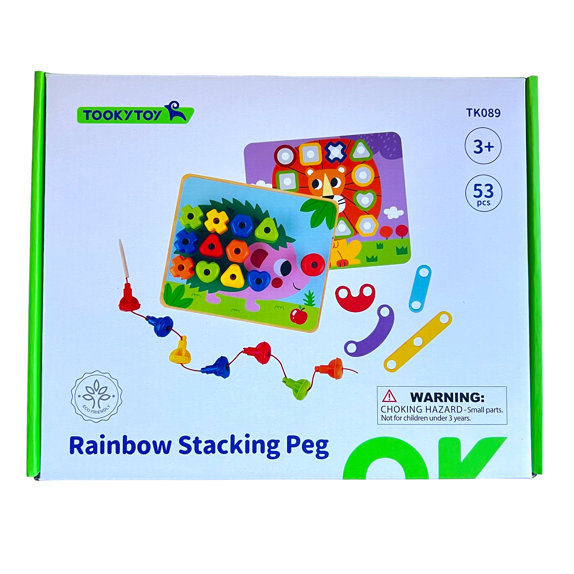 ENSARTE DE CLAVIJAS EL ARCOIRIS - RAINBOW STACKING PEG - TOOKY TOY