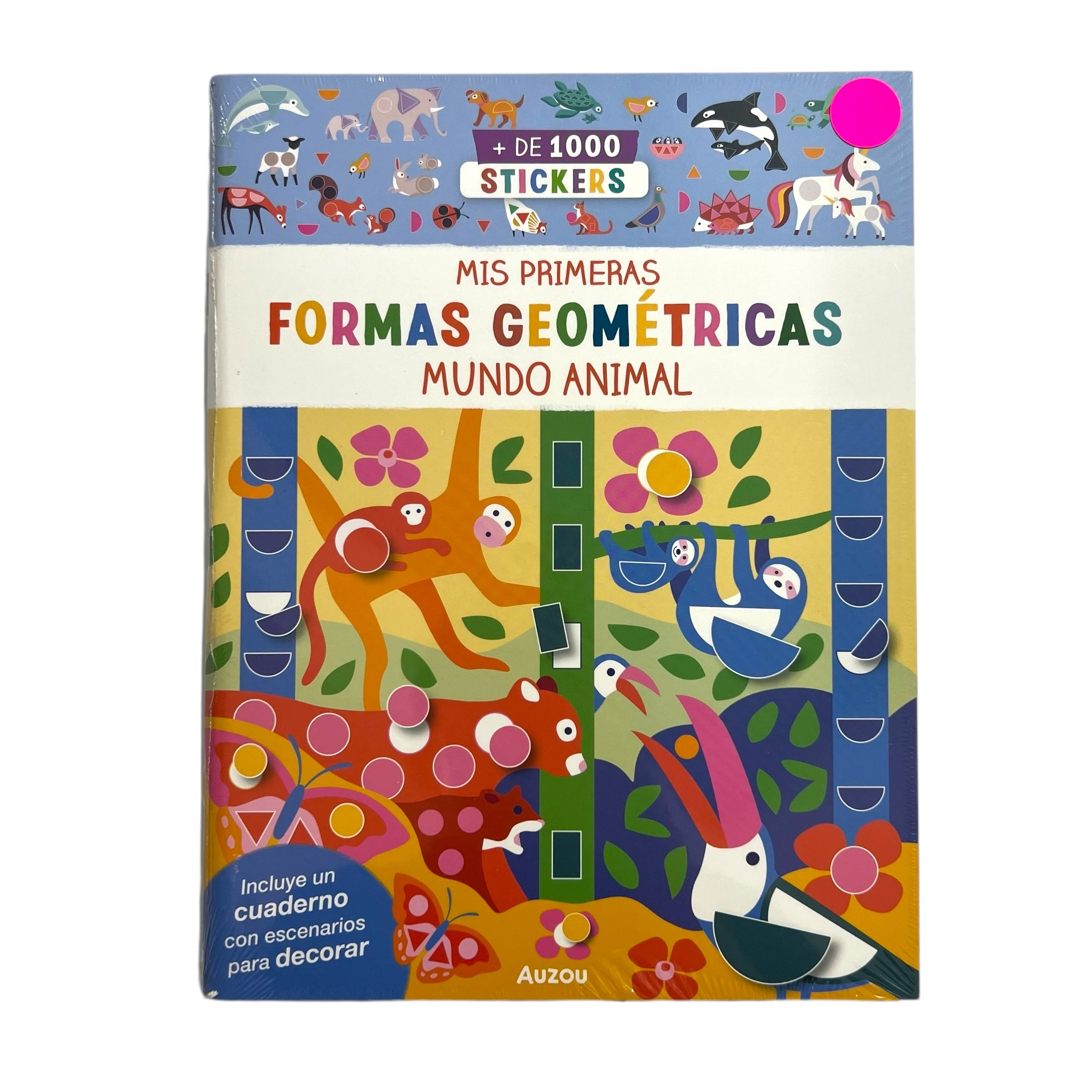 Libro de stickers - Mis primeras formas geométricas Mundo Animal