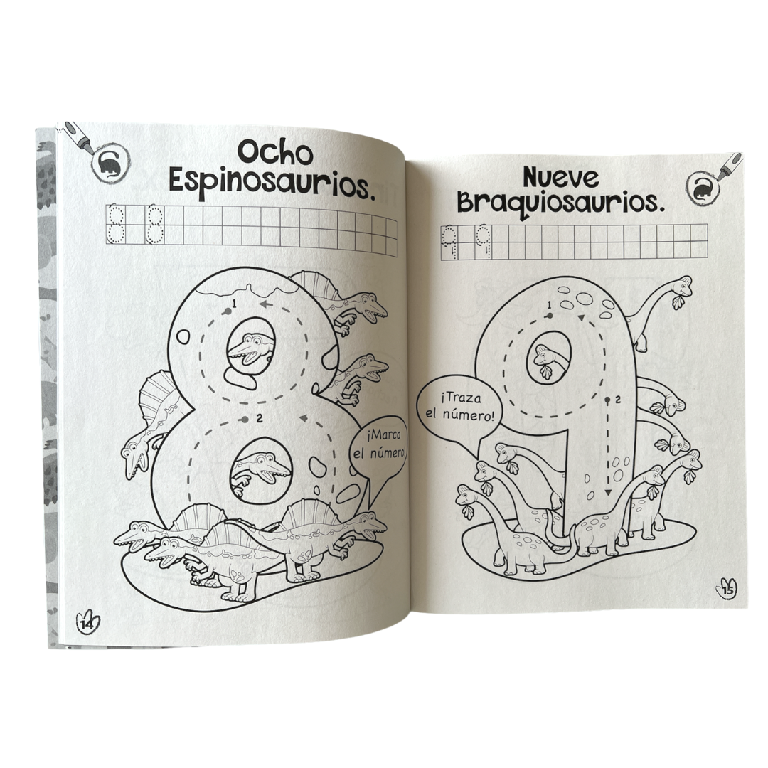 Libro para colorear Dinosaurios ¡Qué colores!
