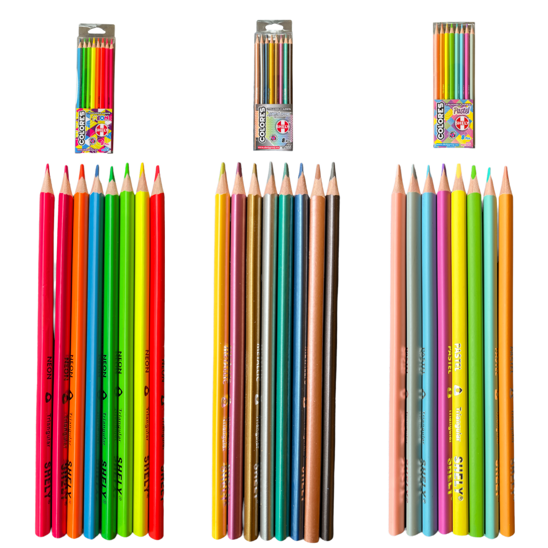 Set de 8 Colores Triangulares SHELY