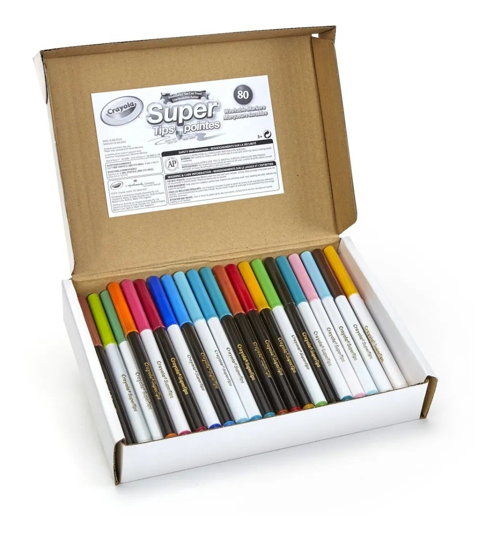80 Marcadores Super Tips Crayola
