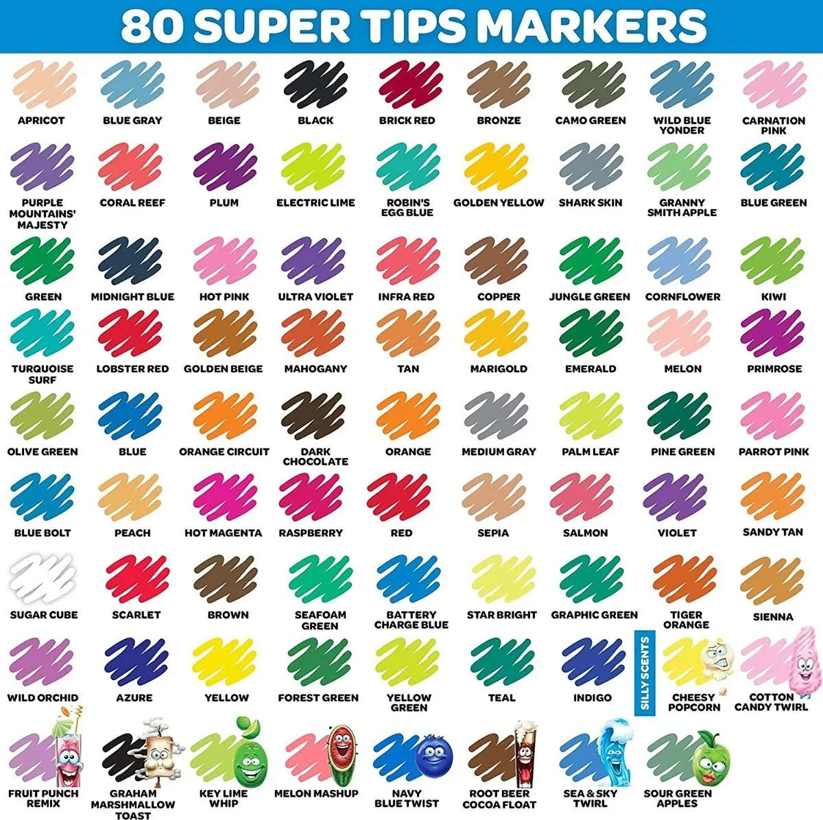80 Marcadores Super Tips Crayola