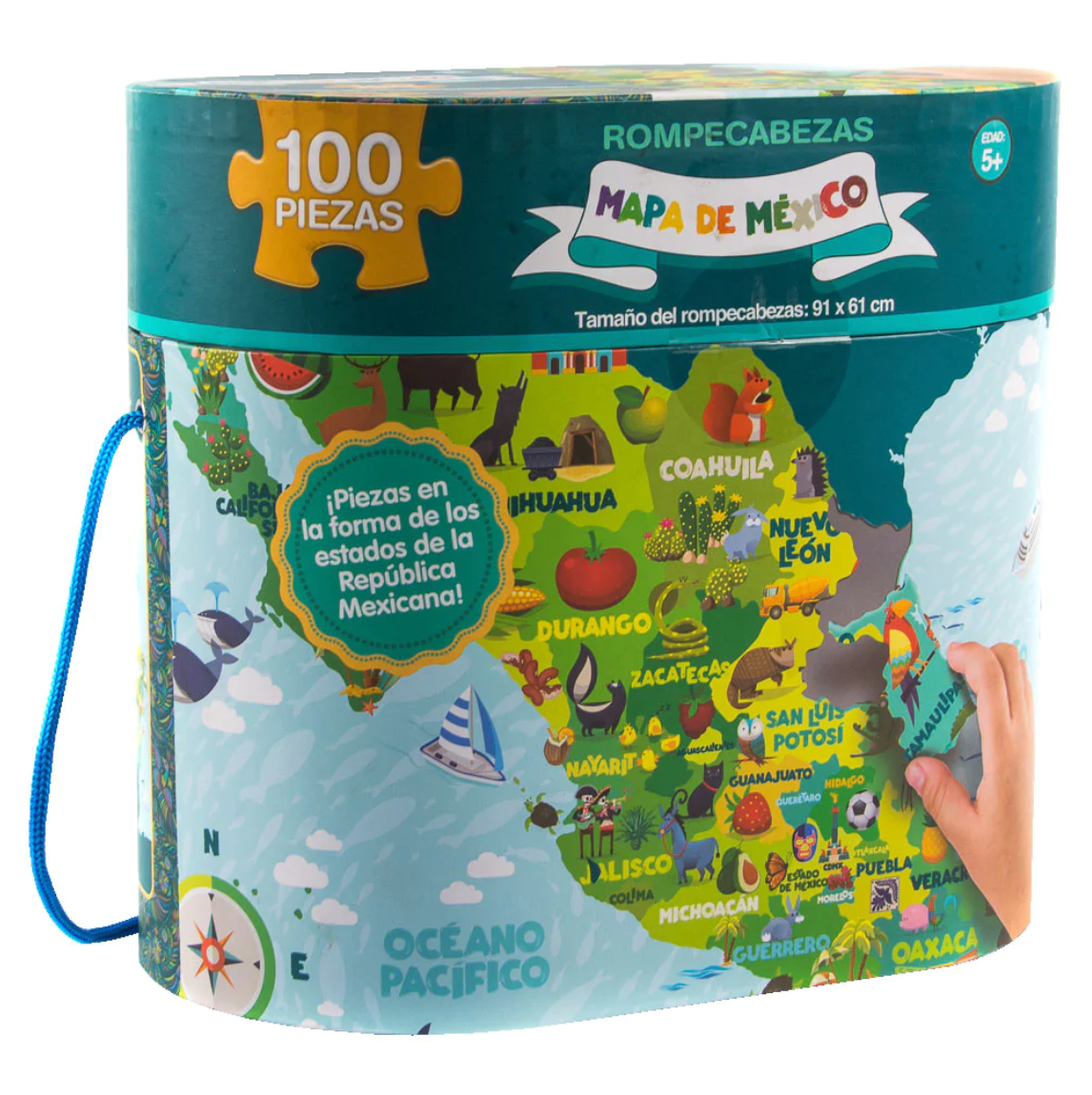 Mapa de México - Jumbo Rompecabezas 100 piezas