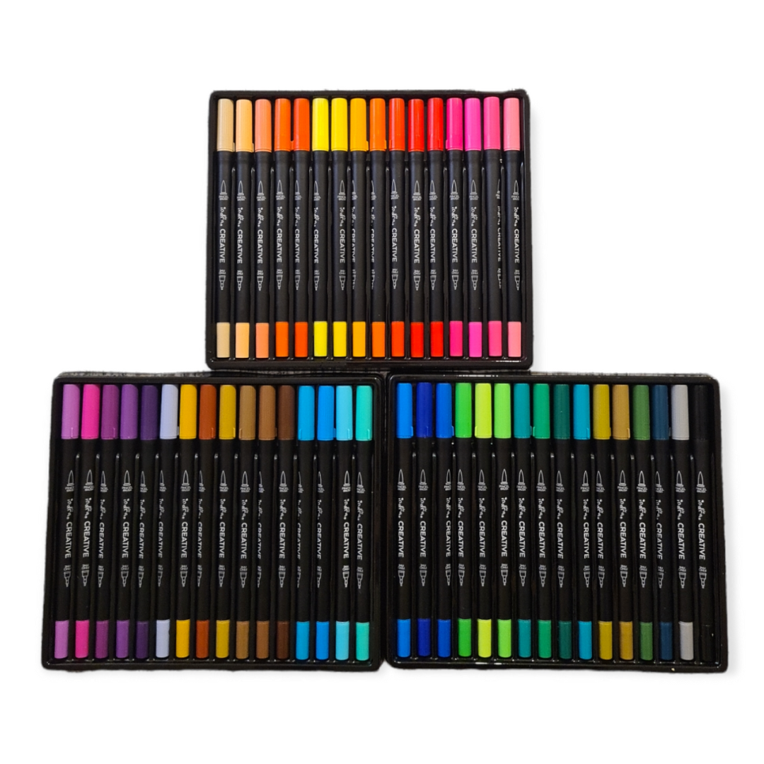 Plumones doble punta Creative FINEBRUSH