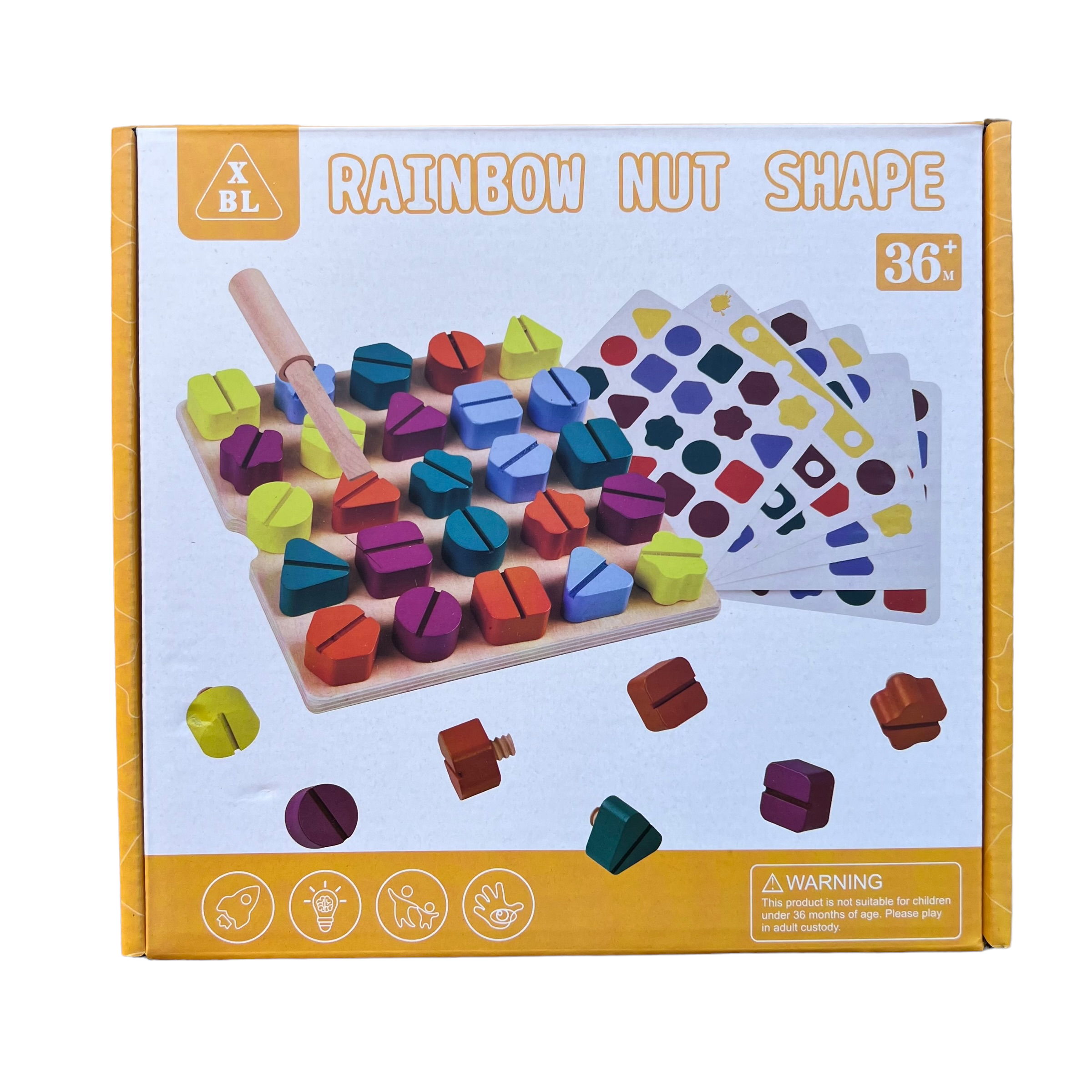 Juego de Ensarte Lógico Torni Color - Rainbow Nut Shape