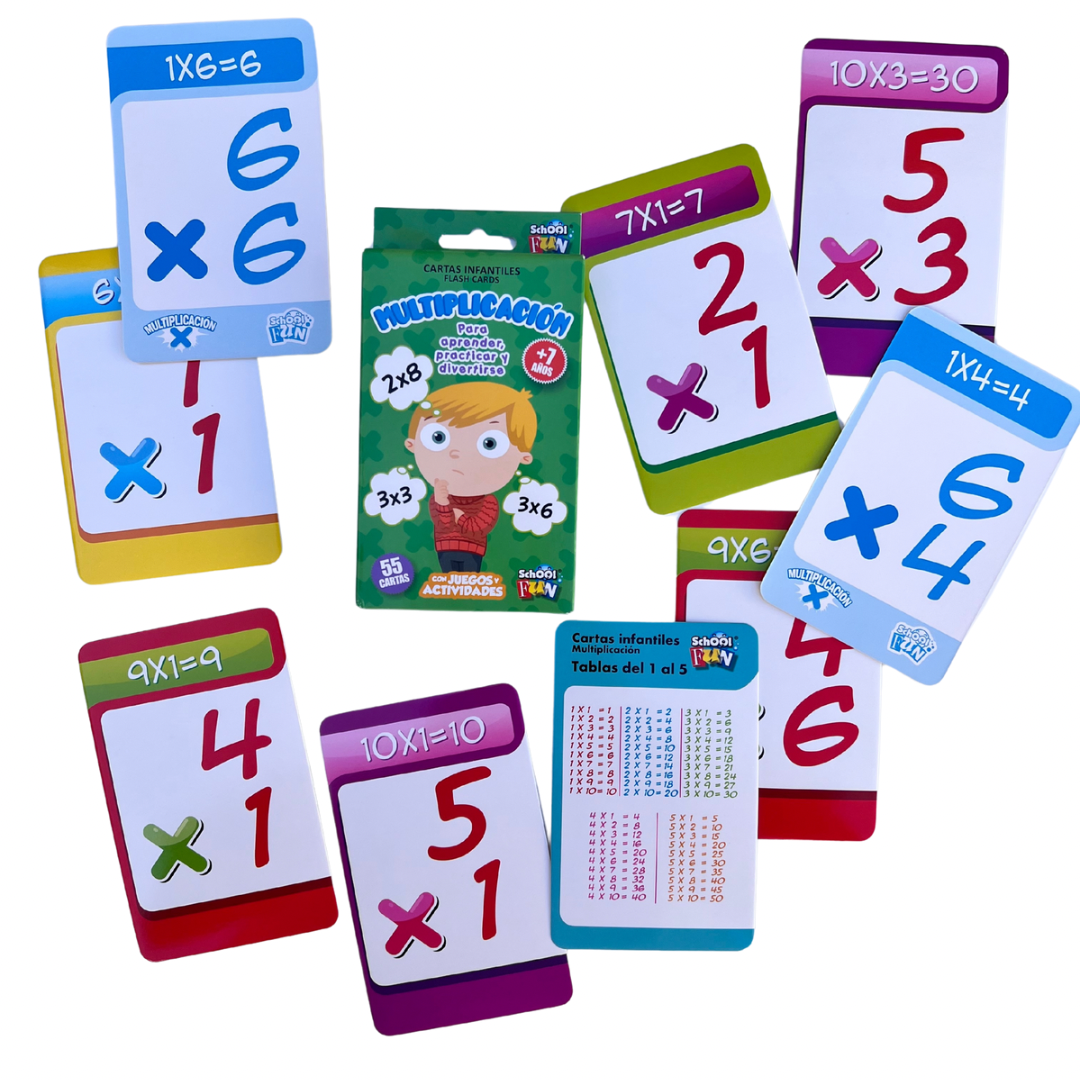 Multiplicación - Flash Cards School Fun