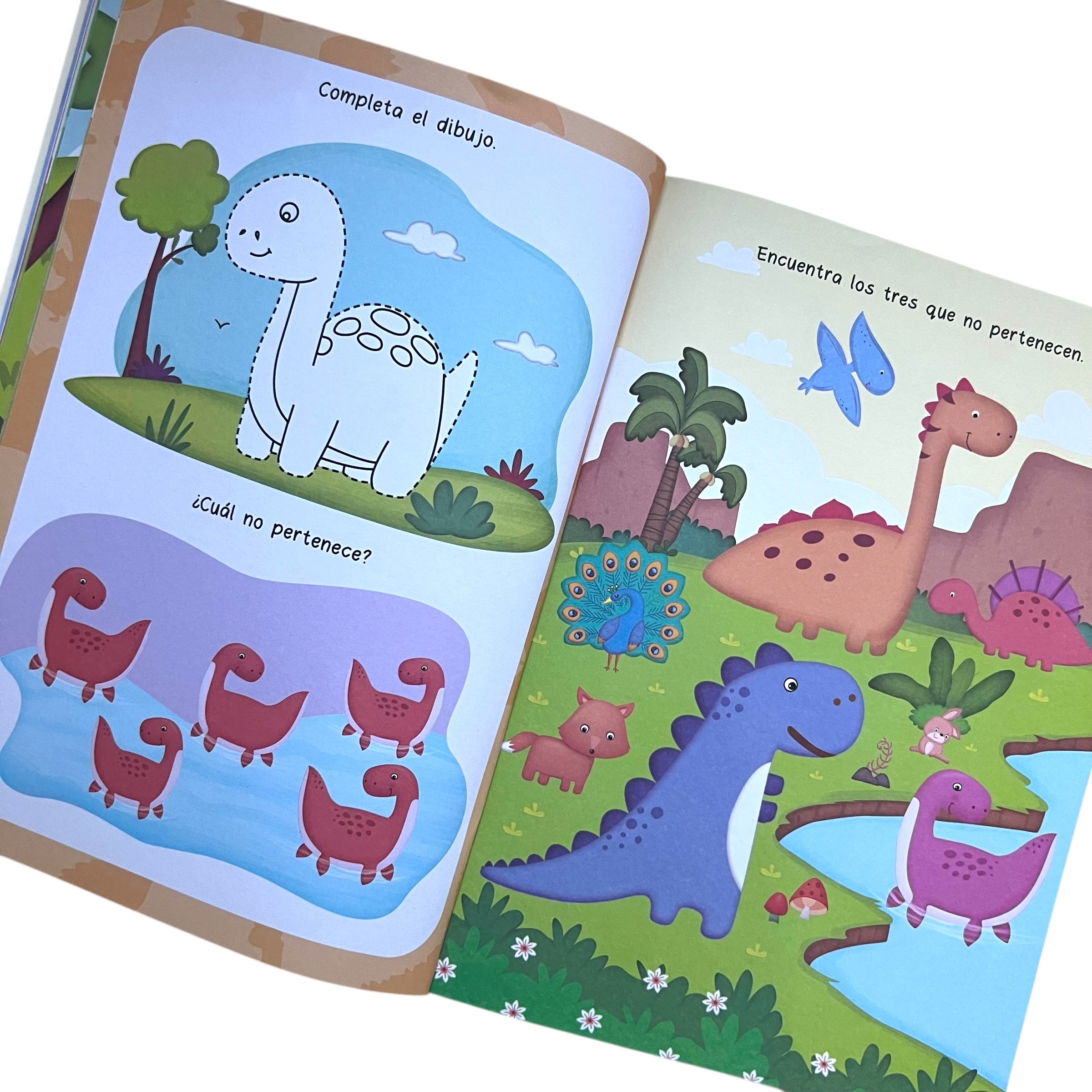 DINOS - Libro de Colorear y Stickers