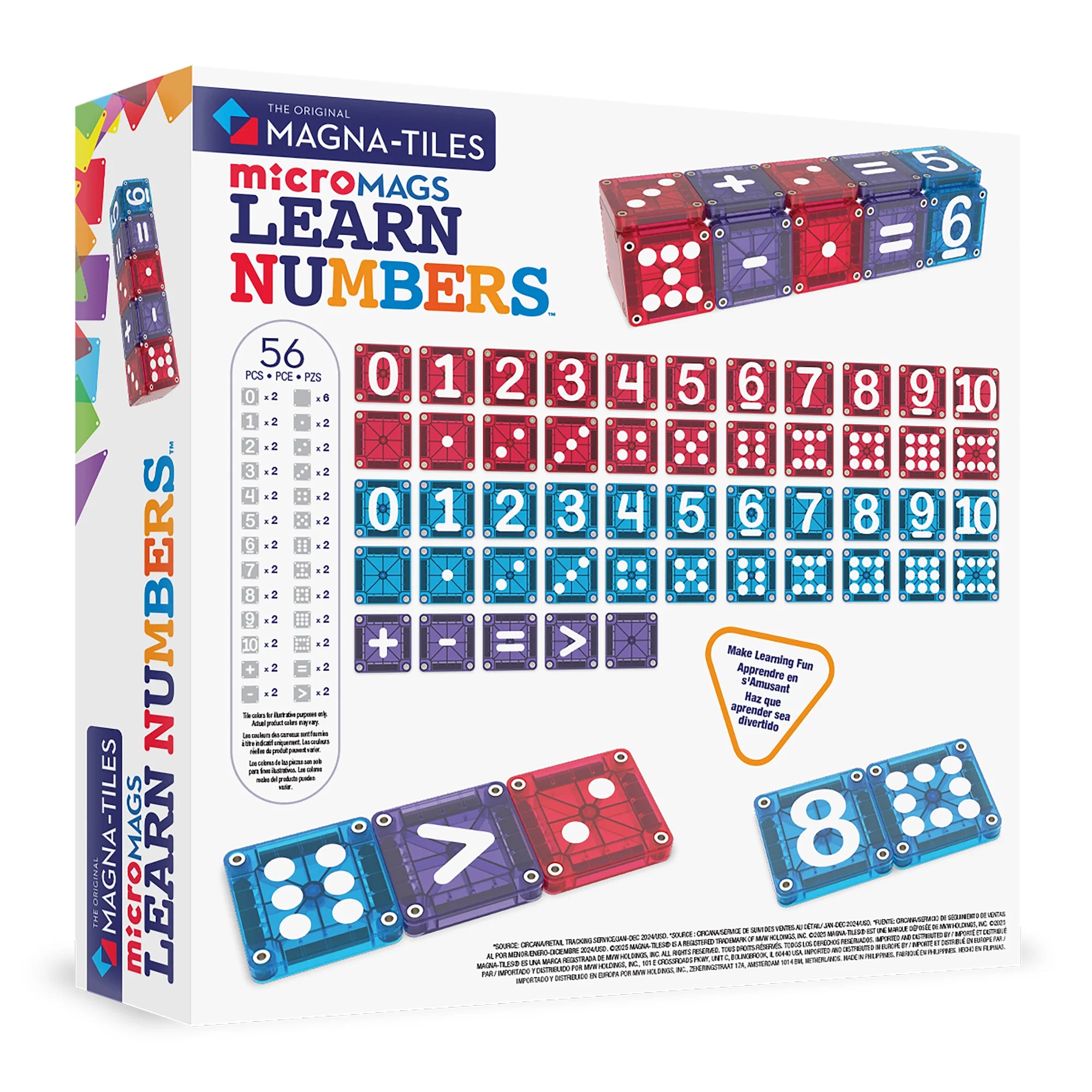 Magna-Tiles microMAGS Aprende los números