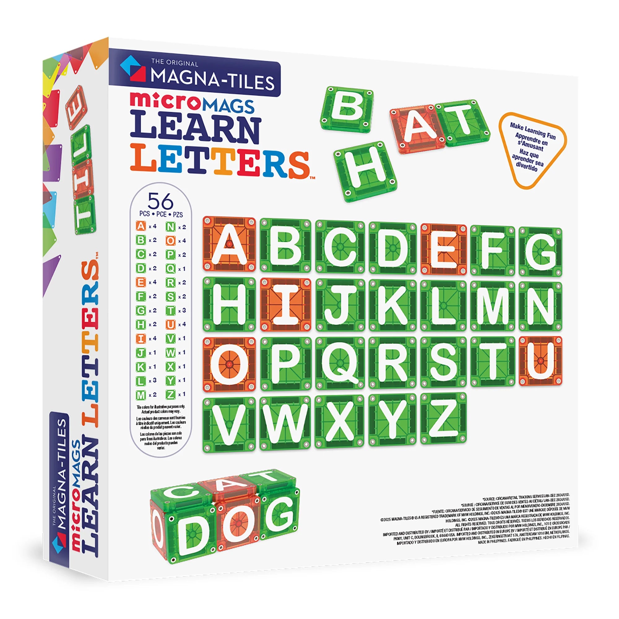 Magna-Tiles microMAGS – Aprende las Letras