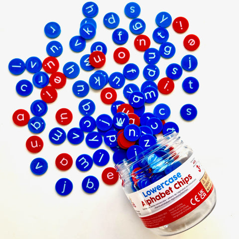 Fichas de abecedario minusculas - Lowercase Alphabet chips