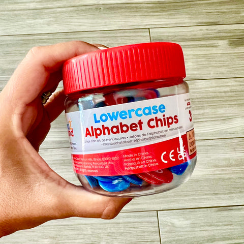 Fichas de abecedario minusculas - Lowercase Alphabet chips