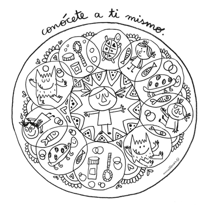 Mandalas para colorear - El Monstruo de colores