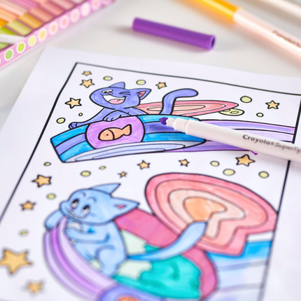 Plumon Escolar Crayola Super Tips Pastel Con 20 Piezas