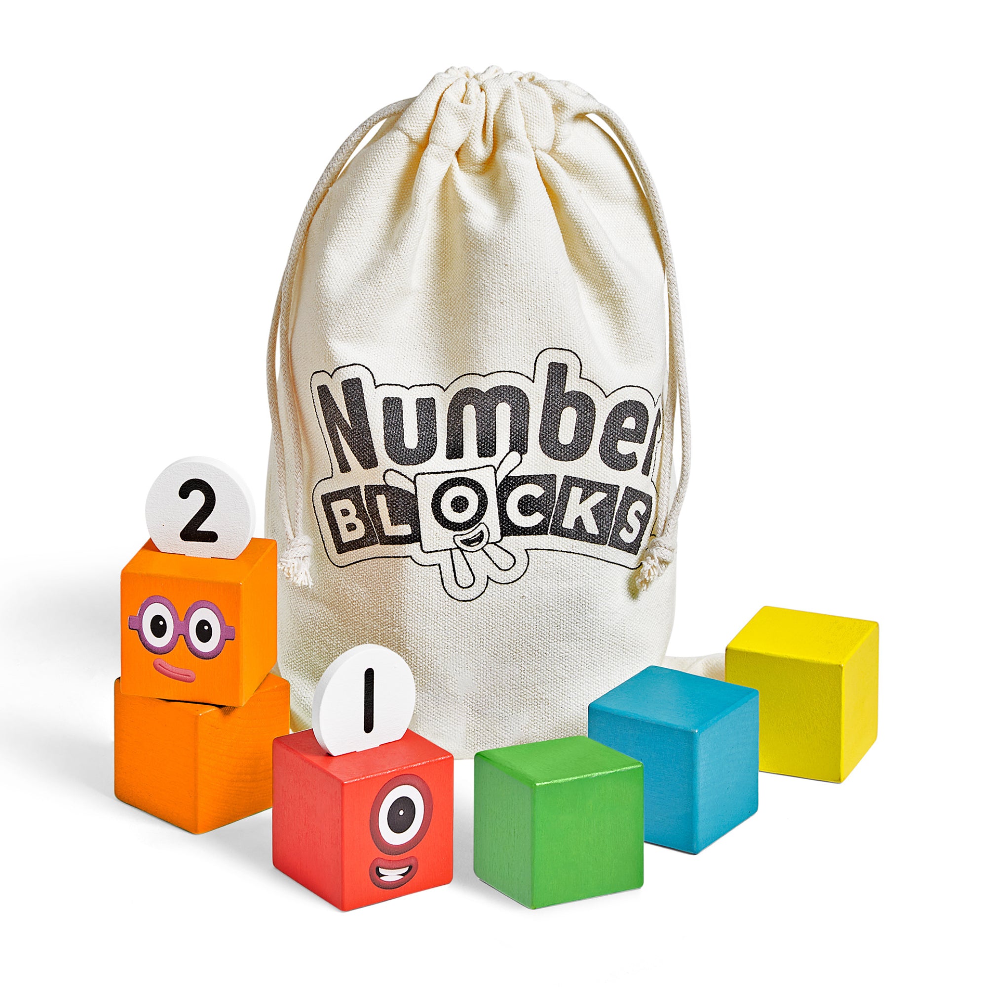 Bloques de madera del uno al cinco de Numberblocks®