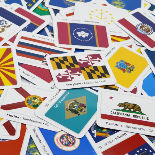 U.S. States Flags - Juego de memoria en inglés