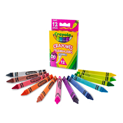 Crayon triangular jumbo 12