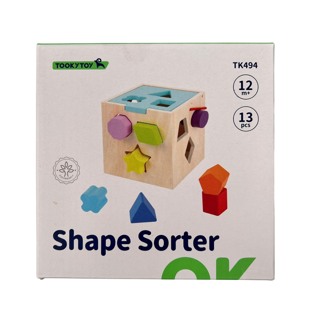 CUBO ENSARTE DE FIGURAS - SHAPE SORTER  TOOKY TOY