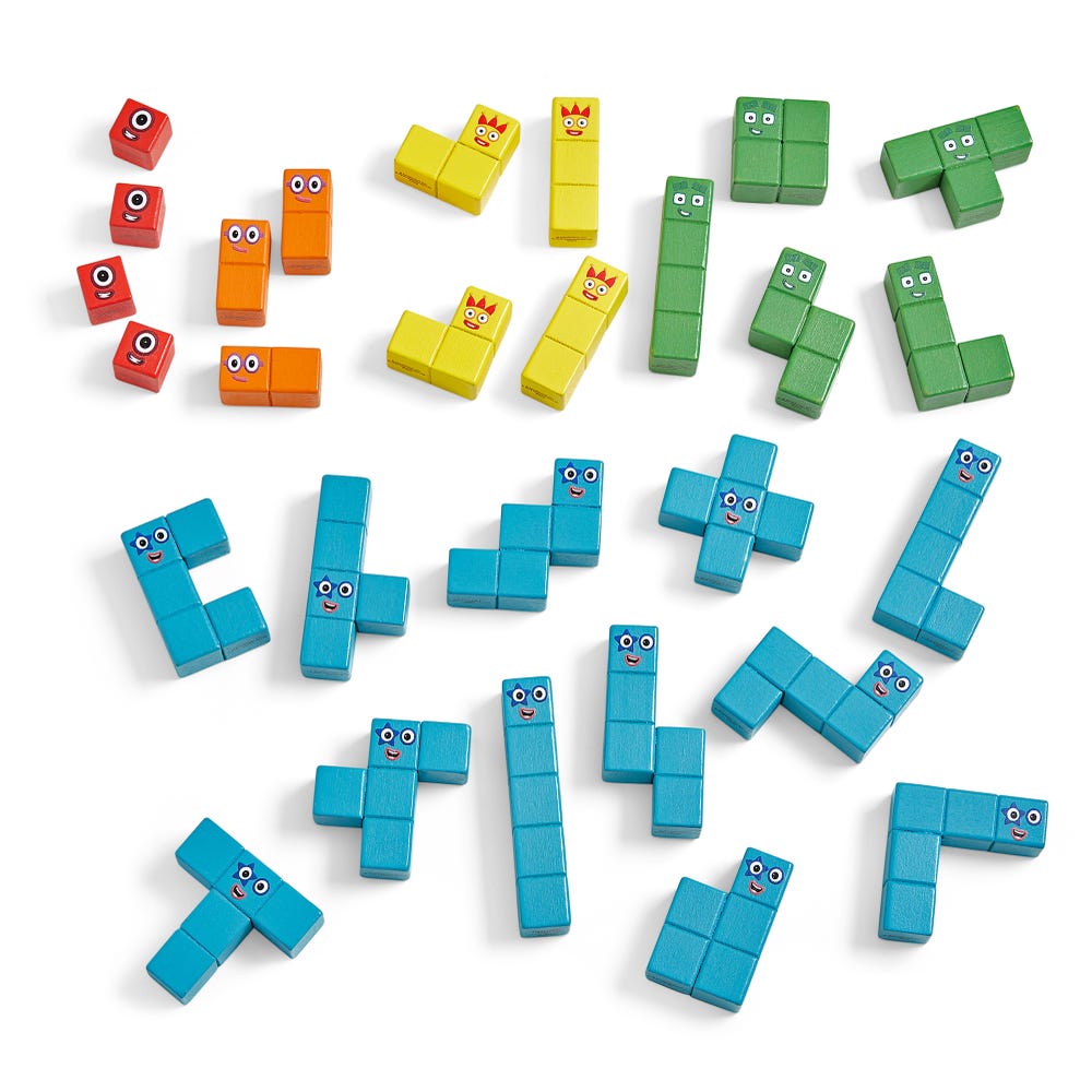 Bloques de Construcción de Madera Numberblocks