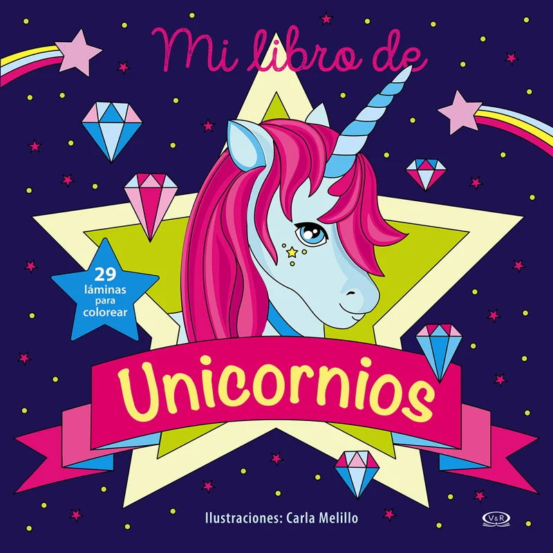 Libro gigante para colorear - Unicornios