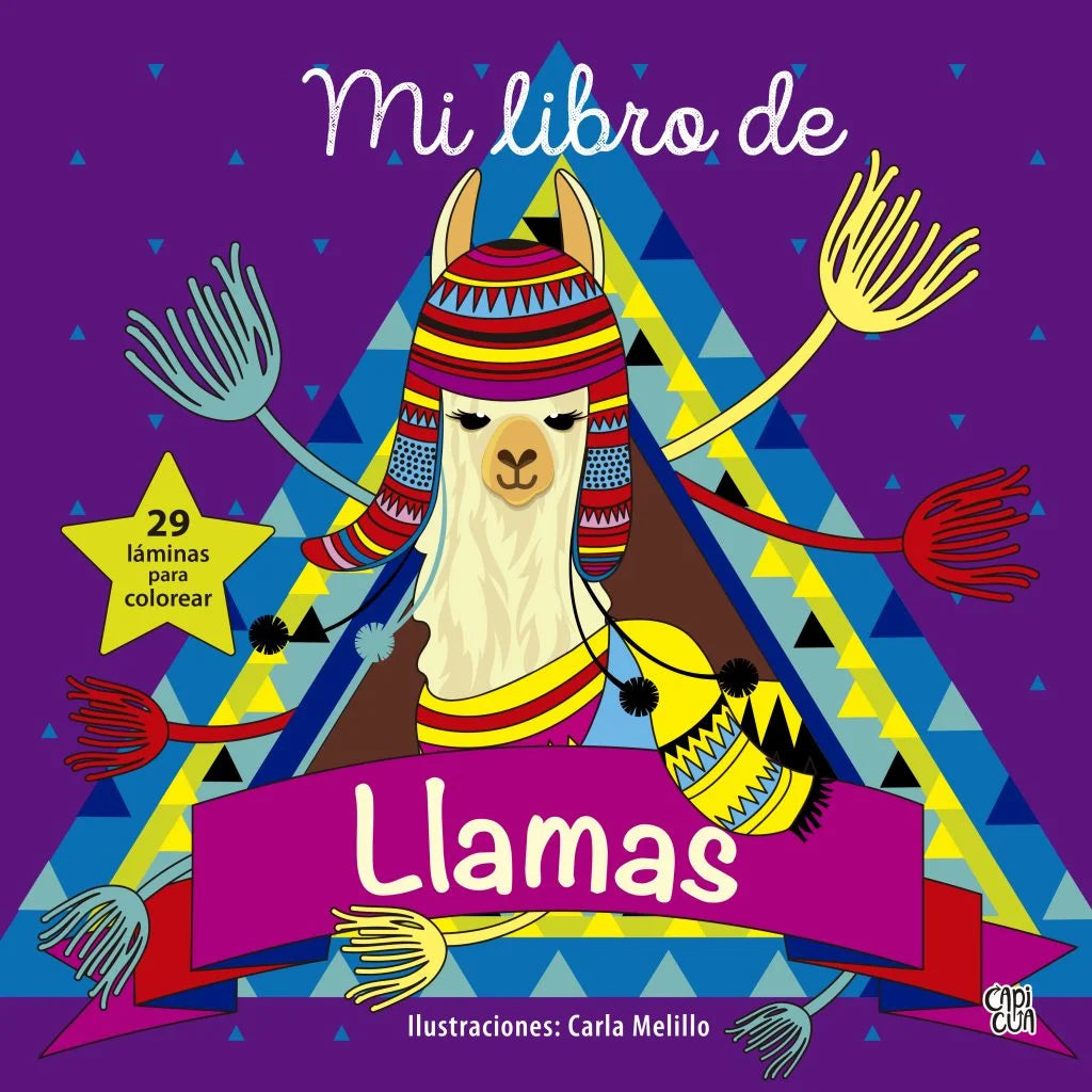 Libro gigante para colorear - Llamas