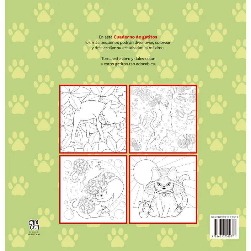Libro gigante para colorear - Gatitos
