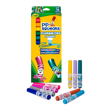 Plumones Crayola Pip-Squeaks Lavables 16 piezas